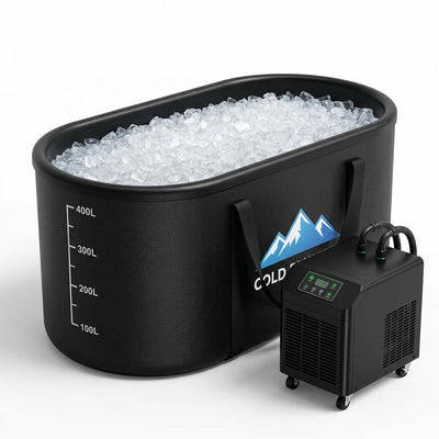 Cold Plunge Tub Built for Athletes, 248 Gallon Capacity, 1 Horsepower Chiller, WiFi Water Treatment Kit