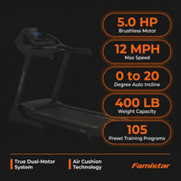 5.0 HP Folding Treadmill with 20-Level Adjustable Incline, 12Mph Speed Running Machine,Treadmill 400 Lb Capacity, Silent Brushless Motor,105 Preset Training Program Electric Treadmills for Home Use — Results & Stats