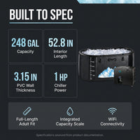 Cold Plunge Tub, 248 Gallon, 1 Horsepower, Heavy-Duty Ice Bath Tub for Athletes with Hot & Cold, Portable Inflatable Plunge Chiller with Water Treatment Kit, Immersion Therapy, Wifi (Black, 1 Set) — Results & Stats