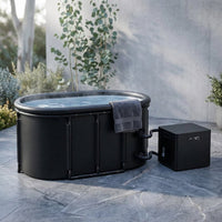 Ice Bath Chiller & Cold Plunge Tub Bundle, 1/3HP Cold Plunge Chiller with Built-In Pump & Filter, 148Gal Insulated Ice Bath Tub for Cold Therapy, Recovery, Muscle Relaxation & Wellness at Home — Studio Shot