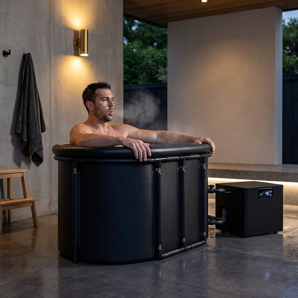 Cold Plunge Tub Bundle Designed for Recovery, 1/3HP Chiller, 148 Gallon Capacity, Built-In Pump & Filter