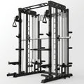Smith Machine Home Gym Designed for Full Body Workouts, Cable Crossover System, Power Cage, Multi-Function