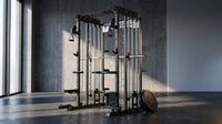 Smith Machine for Home Gym, Multi-Function M12 Power Cage with Cable Crossover System, Squat Rack with Smith Bar and More Attachment — Lifestyle
