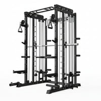 Smith Machine Home Gym Designed for Full Body Workouts, Cable Crossover System, Power Cage, Multi-Function