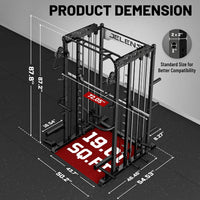 Smith Machine for Home Gym, Multi-Function M12 Power Cage with Cable Crossover System, Squat Rack with Smith Bar and More Attachment